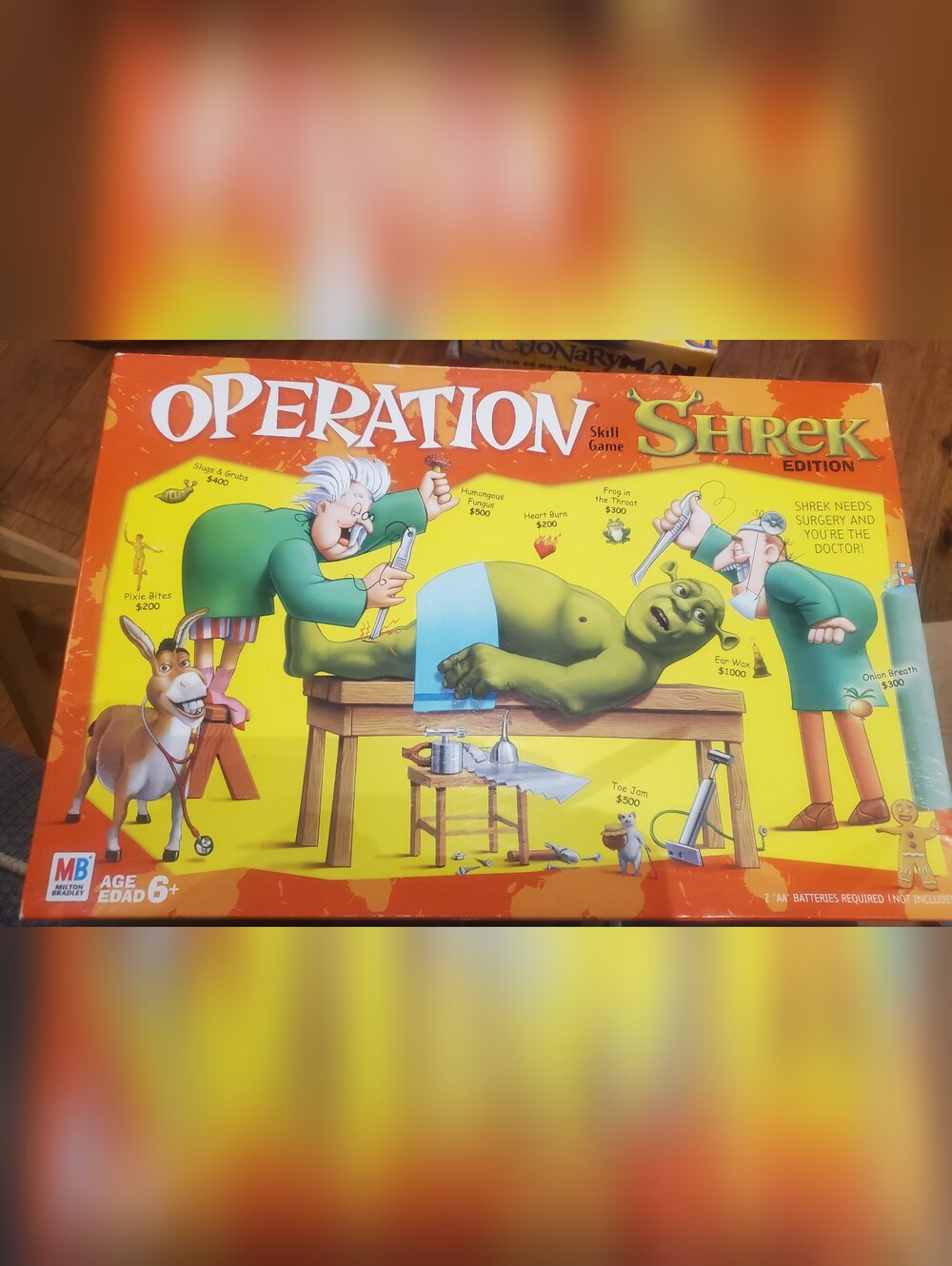 Operation Shrek Edition Board Game - 2004 Edition Vintage